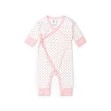 monica + andy Kimono Tie Long Sleeve One Piece, 100% Organic Baby Clothes for Girls & Boys, Preemie, Newborn & Infant