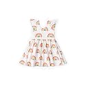 monica + andy Short Sleeve Let's Dance Dress, Organic Cotton Playwear Clothes for Girls, Kids, Toddler &amp; Infant Sizes