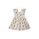 monica + andy Short Sleeve Let's Dance Dress, Organic Cotton Playwear Clothes for Girls, Kids, Toddler &amp; Infant Sizes
