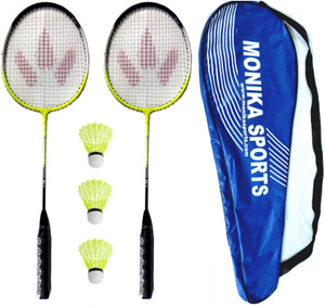 monika sports 2000 aluminum body light weight badminton racqurt badminton kit