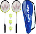 Monika Sports 2000 Aluminum Body Light Weight Badminton Racqurt Badminton Kit