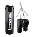 Monika Sports 3 feet Unfilled Punching Bag with Boxing Gloves Boxing Kit