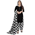 Monira Black Cotton Blend Printed Salwar Suit