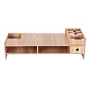 Monitor Stand, Laptop Stand Computer Screen Support, Modern Office Desk Rack Shelf with Thickened Board, and Durable Wooden Organizer for Monitor TV Laptop, Ergonomic De