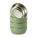 Monkey Proof™ Non-Toxic Stainless Steel Child Bowl 5” with Non-Slip Silicone Shell, (Set of 4 bowls) Unbreakable, Mess Free Feeding for Babies, Toddlers, Kids, BPA free (Sage Green)