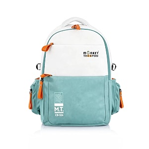 MONKEY TROOPERS Bouje 27L Laptop Backpack Bag for Men & Women Padded Device Compartment Multiple Organizer Pockets Side Bottle Holders & Comfortable A