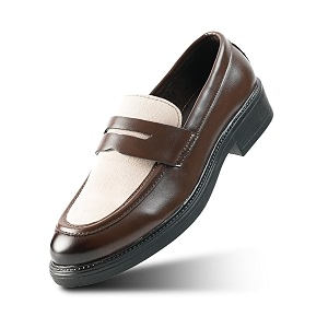 Monkstory Cosmopolitan Contrast Penny Loafers - Brown