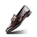 Monkstory Horsebit Smart Croc-Effect Slip-Ons Burgundy