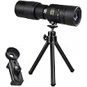 Monocular Telescope, 10-300x40 HD Monocular Tele, Cell Phone Pockets BAK4 Prism Zoom Monocular Binoculars with Tripod & Cell Phone Holder for Adults, Kids, Bird Watching, Camping, Traveling
