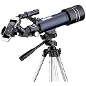 Monocular Telescope, High Power Telescope for Kids&Beginners,70mm Astronomy Refractor Telescope with Adjustable Tripod,Travel Telescope with Carry Bag, Phone Adapter and Wireless Remote Binoculars