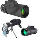 Monocular Telescope High Power Waterproof - 40x60 High Power Monocular BAK-4 Prism with Smartphone Adaptor Holder and Tripod for Bird Watching,Traveling, Wildlife Scenery, Sport Watching