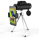 Monocular Telescope Waterproof monocular Telescope 50X60 with Phone Clip and Tripod for Bird Watching/Travel/