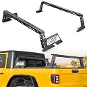 MONOKING Mid-Size Truck Bed Rack with DIY Flag Panels, 14-17" Adjustable High Cargo Rack for Gladiator JT Tacoma Frontier Canyon Colorado Ranger Maverick Heavy Duty Ladder Rack for Rooftop Tent