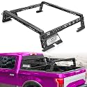 MONOKING Mid Size Truck Bed Rack, 14"-17" Low Profile Adjustable Height Cargo Rack with 2 Crossbars, Heavy Duty Pickup Rack for Gladiator JT Tacoma Frontier Colorado Canyon Ranger Rooftop Tent Camping