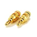 Monoprice 1 Pair Copper Speaker Banana Plugs - Open Screw Type [JX74047]