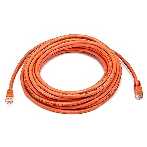 monoprice 25-feet 24awg cat6 500mhz crossover ethernet bare copper network cable orange 102386