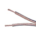 Monoprice Speaker Wire - 99.9% Oxygen-Free Pure Bare Copper, CL2 Rated, 2-Conductor, 12AWG, PVC Jacket Material, Blue Stripe to Indicate Polarity, 300 Feet, Clear