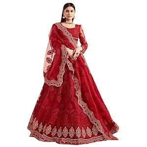monrav womens net embroidered semi stitched lehenga choli rg01_green_free size