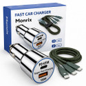 Monrix 145 W Qualcomm Certified Turbo Car Charger
