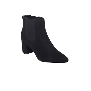 MONROW Monica PU Leather Block Heel Boot