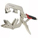 Monster &amp; Master Welding Pipe Plier Clamp, 10" C-Clamp Locking with V-Pads