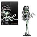 Monster High x Barbie Frankie Stein Doll with Original Barbie-Inspired Swimsuit and Solo in the Spotlight Black Evening Dress, Accessories