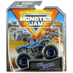 monster jam 2023 spin master 164 diecast truck series 30 steel reveal blue thunder