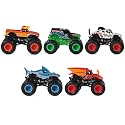 Monster Jam, Official Pit Party 5-Pack of 1:64 Scale Monster Trucks, Kids Toys for Boys and Girls Ages 3 and Up