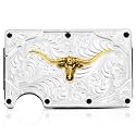 Montana Silversmiths Made in the USA Western Lifestyle Credit Card &amp; Cash Case (Ironwood with Longhorn)