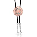 Montana Silversmiths Western Lifestyle Braided Leather Cord Silver Finished Arrow Pointed Tips Southwestern Style Bolo Tie