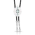 Montana Silversmiths Western Lifestyle Braided Leather Cord Silver Finished Arrow Pointed Tips Southwestern Style Bolo Tie