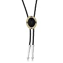 Montana Silversmiths Western Lifestyle Braided Leather Cord Silver Finished Arrow Pointed Tips Southwestern Style Bolo Tie