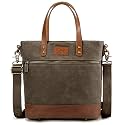 Montana West x Lee Waxed Canvas Tote Bag for Women with Zipper Vintage Medium Crossbody Bag and Handbag for Work LEE51-004DGN