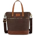 Montana West x Lee Waxed Canvas Tote Bag for Women with Zipper Vintage Medium Crossbody Bag and Handbag for Work LEE51-004CF