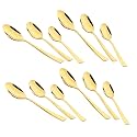 Montavo by FnS | Alexa Collection | Gold PVD Stainless Steel Dinner Spoon Set of 12 | Dishwasher Safe | Premium Cutlery for Home &amp; Gifting
