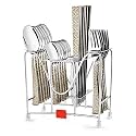 Montavo by FnS 24 Pieces Pacific Stainless Steel Cutlery Set with Stand for Home &amp; Kitchen Dining Flatware Set (6 Pieces Each Dinner Spoon, Dinner Fork, Tea Spoon, Dinner Knife)