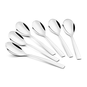 montavo by fns 6 pieces stainless steel dinner spoon set for home kitchen amp dining  175 cm long  premium table spoons for home kitchen amp dining  dishwasher safe flatware cutlery trendz design