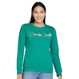 Monte Carlo Embroidered Cotton Blend Round Neck