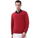 Monte Carlo Men's Smart Fit Pullover | V Neck Solid Design | Full Sleeves Pull On | Stylish Warm Winter Fashion Sweater | Winter Sweater for Men's