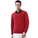Monte Carlo Men's Smart Fit Pullover | V Neck Solid Design | Full Sleeves Pull On | Stylish Warm Winter Fashion Sweater | Winter Sweater for Men's