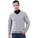 Monte Carlo Men's Smart Fit Pullover | V Neck Solid Design | Full Sleeves Pull On | Stylish Warm Winter Fashion Sweater | Winter Sweater for Men's