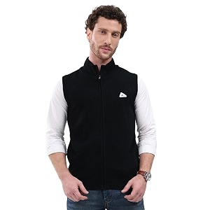 monte carlo mens regular fit solid collared neck zipper sleeveless winter sweater warm woolen pullover for men  comfortable knitted winter wear sweater for men39s pack of 1