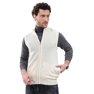 monte carlo mens regular fit solid collared neck zipper sleeveless winter sweater warm woolen pullover for men  comfortable knitted winter wear sweater for men39s pack of 1