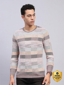 MONTE CARLO Men Striped Round Neck Multicolor