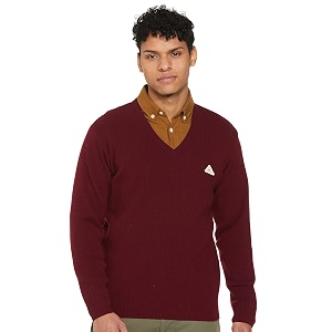 monte carlo men wool v neck cardigan sweater