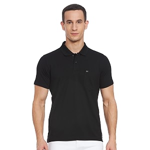 Monte Carlo Mens S.Blue Plain Collar T-Shirt