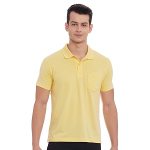 Monte Carlo Mens S.Blue Plain Collar T-Shirt