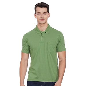 Monte Carlo Mens S.Blue Plain Collar T-Shirt