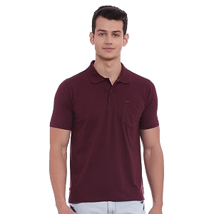 Monte Carlo Mens S.Blue Plain Collar T-Shirt