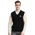 Monte Carlo Shell Solid V Neck Sweater | Warm Woolen Pullover for Men | Soft Comfortable Knitted Winter Wear Sweater for Men's